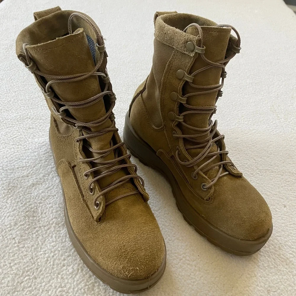 Altama Combat Boots‎ Mens 5R Tan Suede Vibram Military Flight SPE1C1